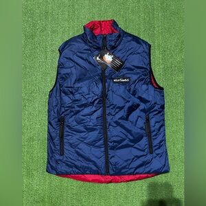 Wild Things Primaloft Vest Reversible Blue Quilted Men’s Large Made In USA NWT